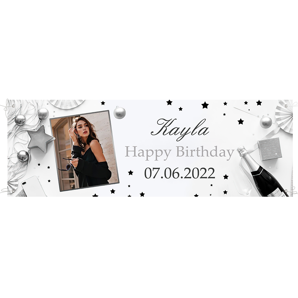 Custom Happy Birthday Banner Personalized Birthday Party Backdrop