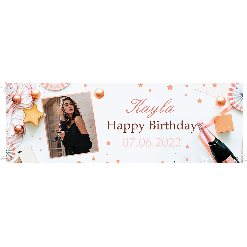 Custom Happy Birthday Banner Personalized Birthday Party Backdrop