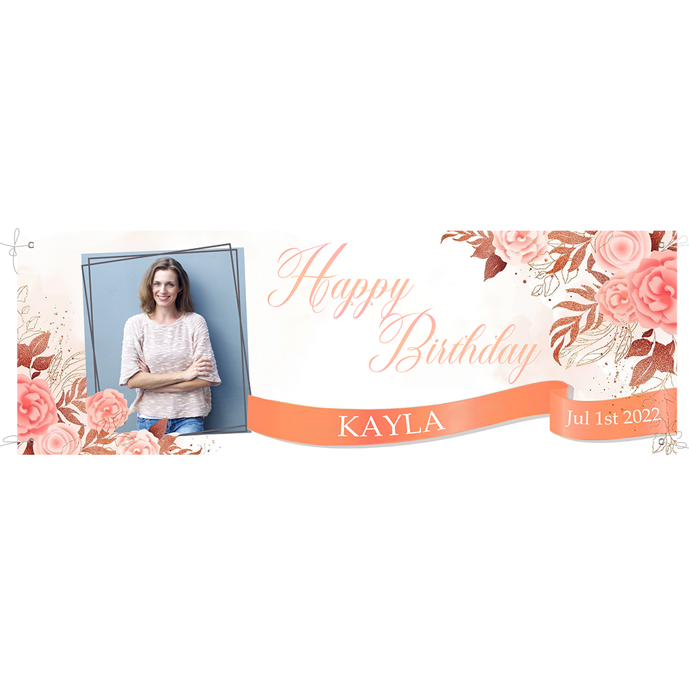 Custom Happy Birthday Banner Personalized Birthday Party Backdrop