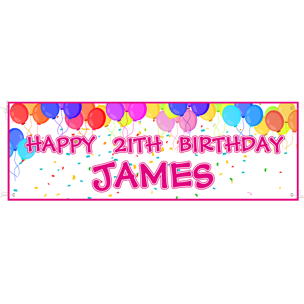 Custom Name Birthday Banner Party Backdrop Decorations