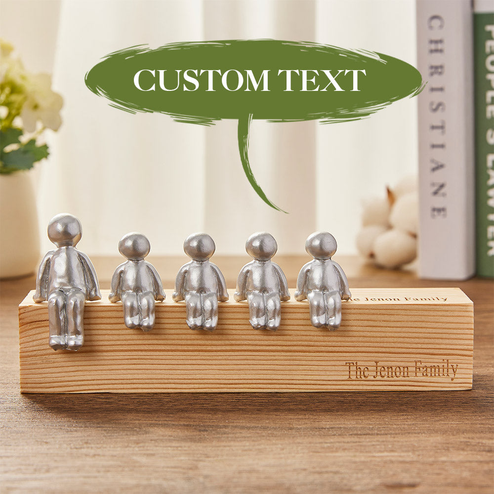 Custom Engraved Family Combination Metal Sculpture Figurines