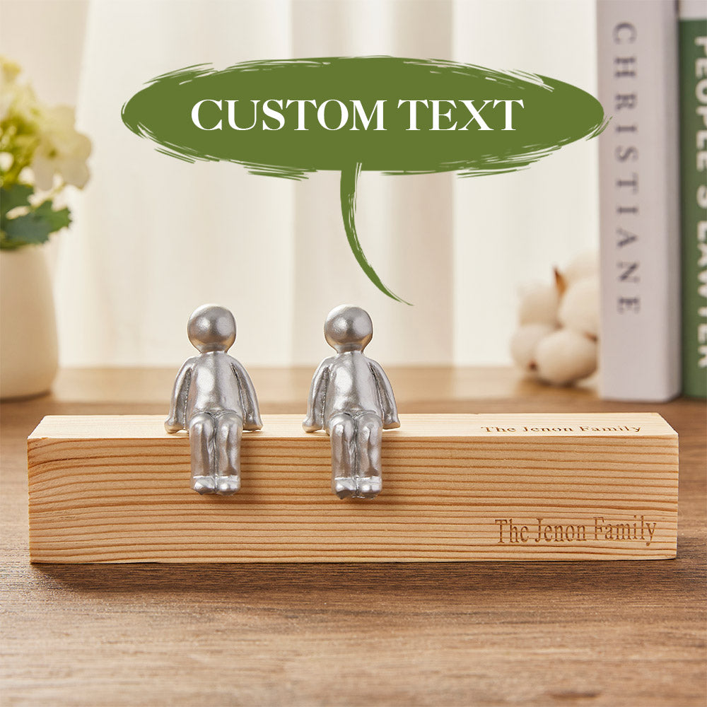 Custom Engraved Family Combination Metal Sculpture Figurines