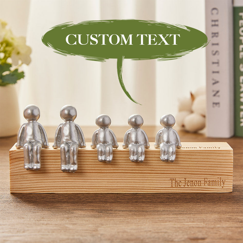 Custom Engraved Family Combination Metal Sculpture Figurines