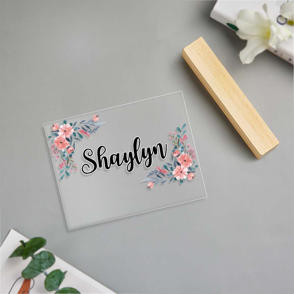 Desk Name Plate for Office Desktop Custom Corporate Nameplate for Boss