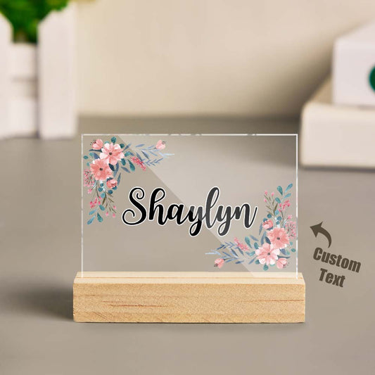 Desk Name Plate for Office Desktop Custom Corporate Nameplate for Boss