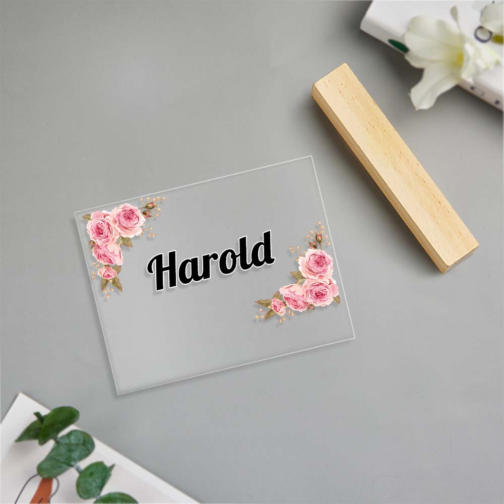 Desk Name Plate for Office Desktop Custom Corporate Nameplate for Boss