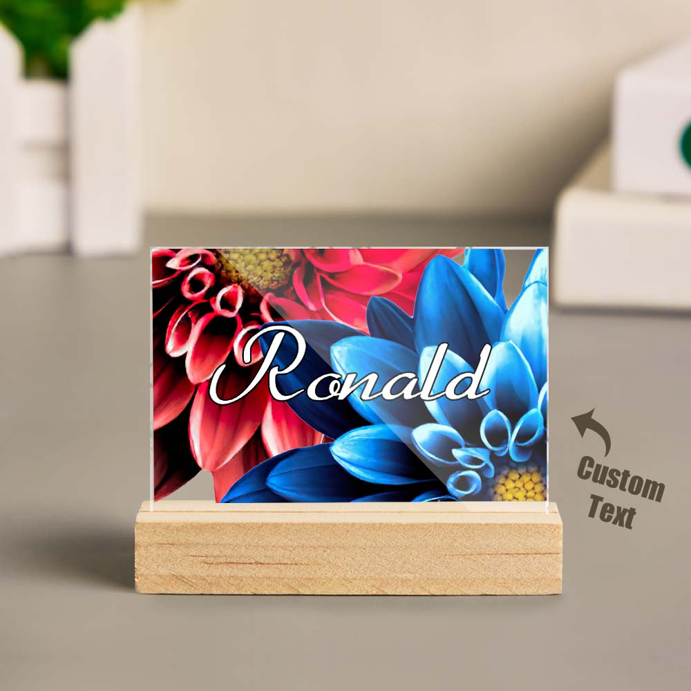 Desk Name Plate for Office Desktop Custom Corporate Nameplate for Boss