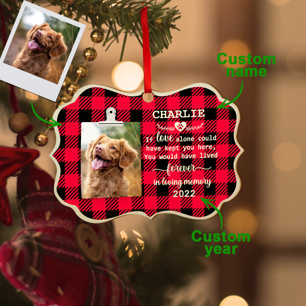 Personalized Christmas Ornament Wooden Pet Memorial Plaque Christmas Gift for Pet Lovers