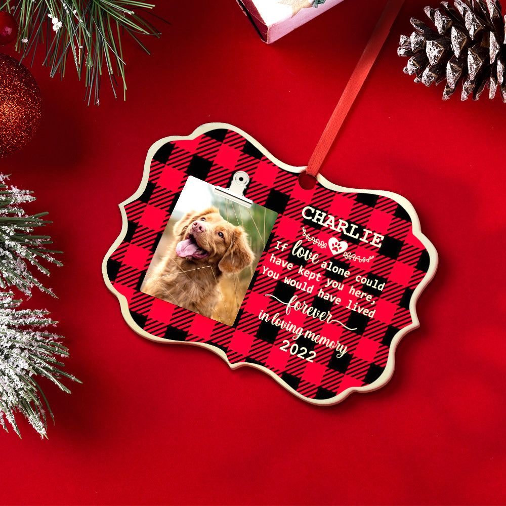 Personalized Christmas Ornament Wooden Pet Memorial Plaque Christmas Gift for Pet Lovers