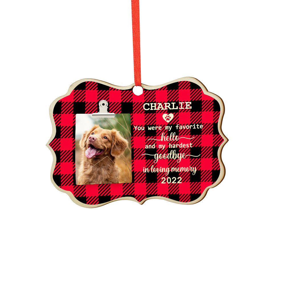 Personalized Christmas Ornament Wooden Pet Memorial Plaque Christmas Gift for Pet Lovers