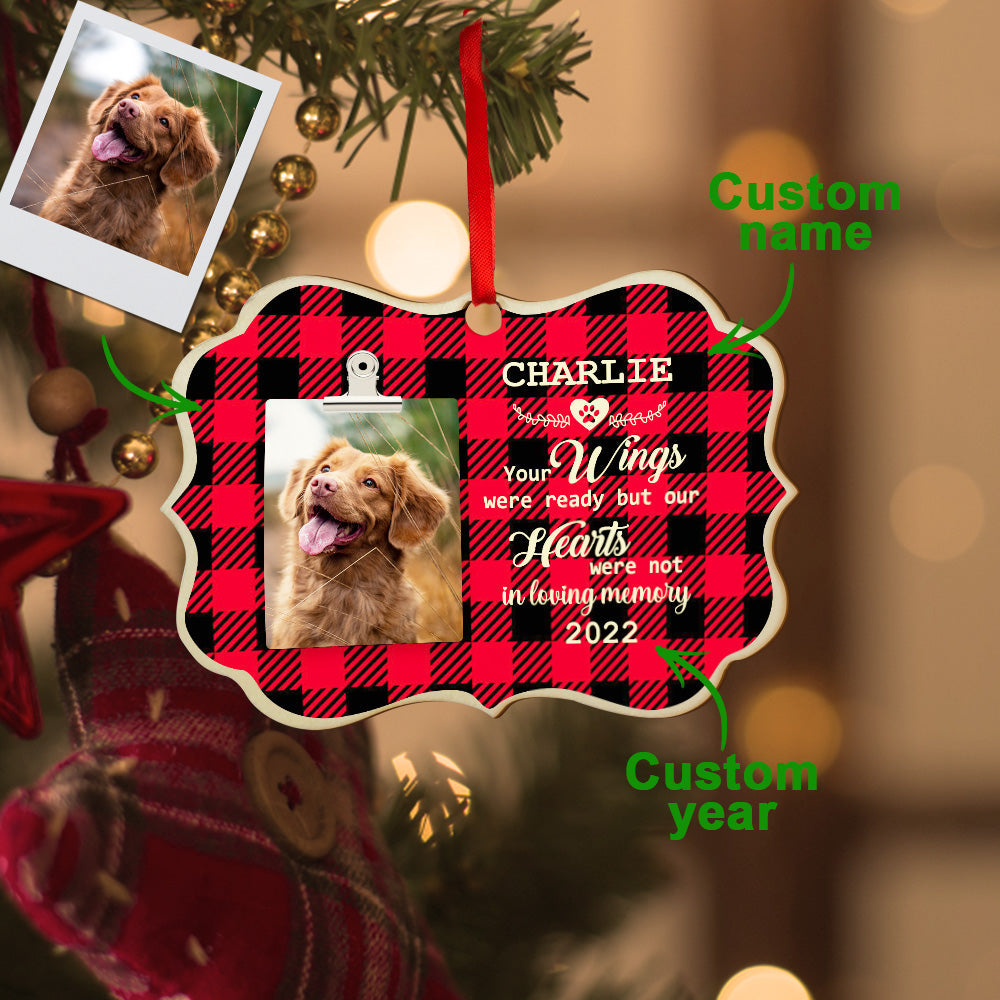 Personalized Christmas Ornament Wooden Pet Memorial Plaque Christmas Gift for Pet Lovers