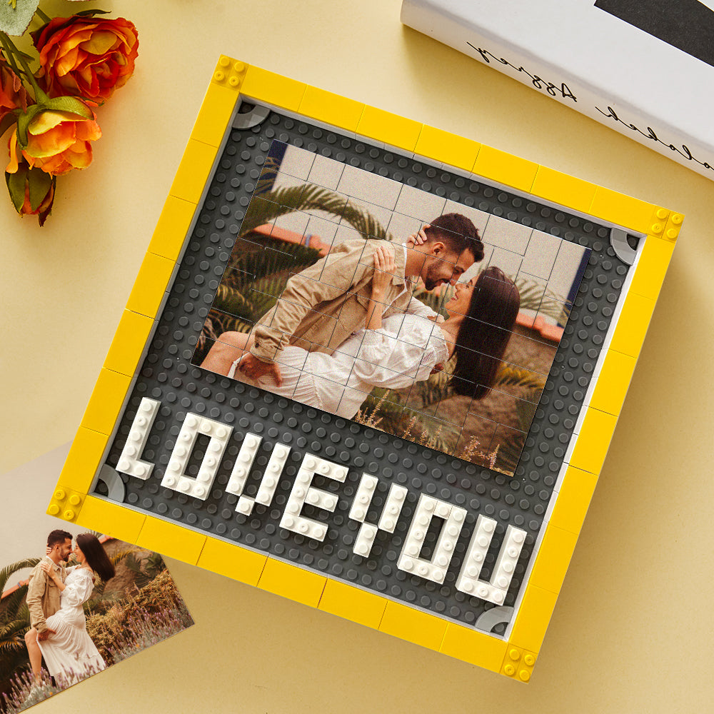 Personalised Photo Building Brick Puzzles Custom Building Block Picture Frame Unique Gifts