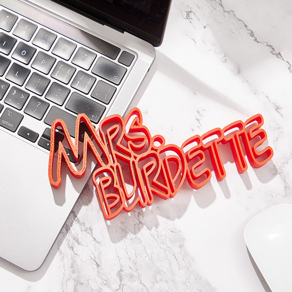 Custom 3D Name Plate Personalized Desk Name Plates Gift for Teacher or Colleague