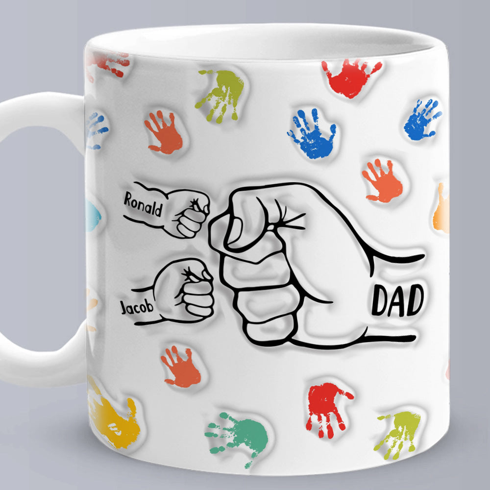 Customized 3D Inflated Effect Mug - Perfect Gift for Dad and Grandpa