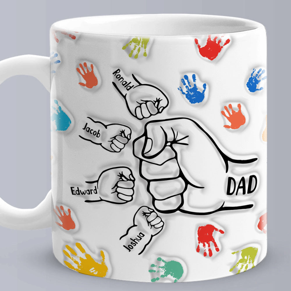 Customized 3D Inflated Effect Mug - Perfect Gift for Dad and Grandpa