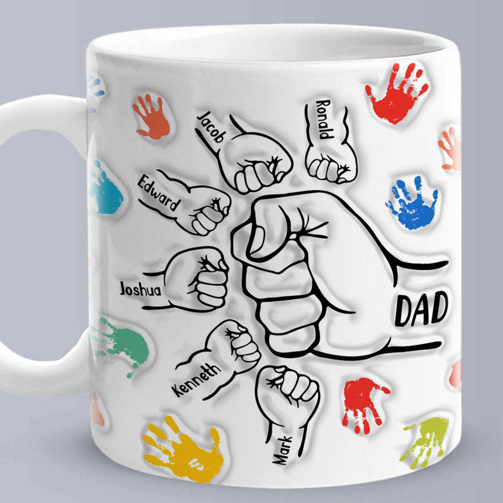 Customized 3D Inflated Effect Mug - Perfect Gift for Dad and Grandpa