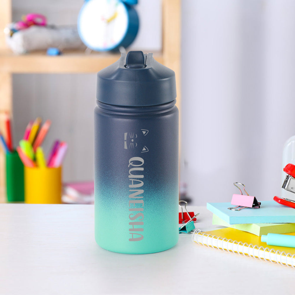 Personalized Name 12OZ Water Bottles Custom Name Tumbler First Day at School Gifts for Boys Girls