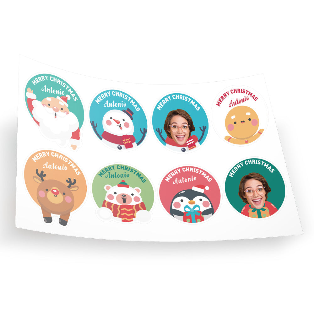 Personalized Christmas Face Stickers Unique Christmas Decoration