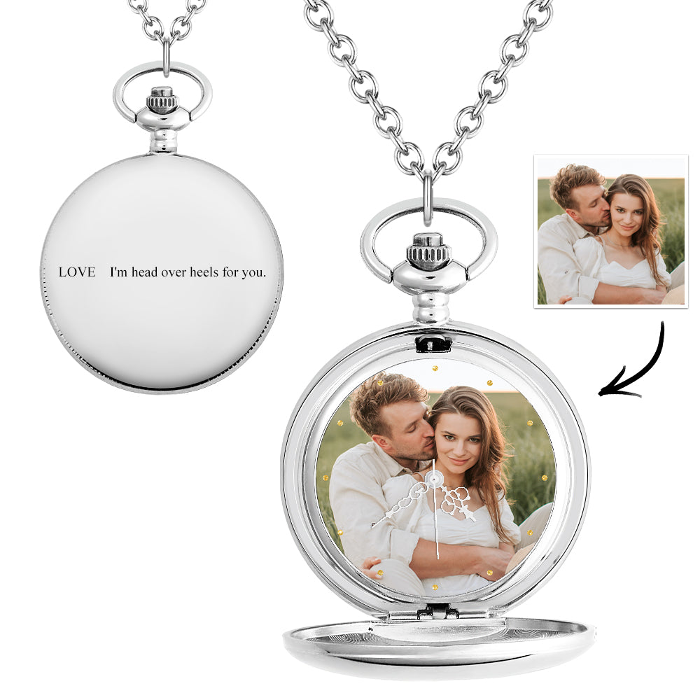 Personalized Engraved Photo Pocket Watch – A Timeless Gift for Every Occasion