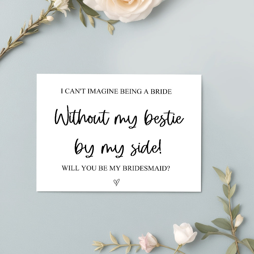 Will You Be My Bridesmaid Card Bridesmaid Proposal Card for Wedding