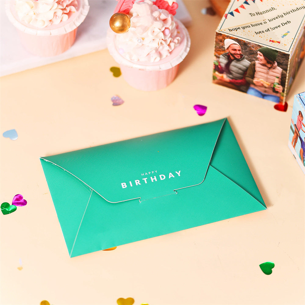 Personalise Surprise Confetti Card Birthday Exploding Box Card Custom Photo 3D Pop-Up Greeting Card