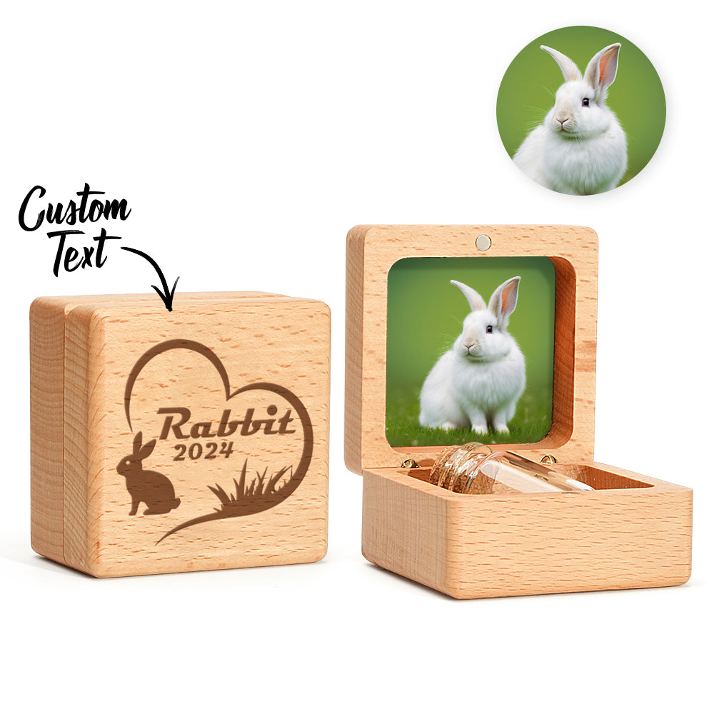 Personalized Pet Fur Wooden Keepsake Box Loss of Pet Memorial Gift for Pet Owner