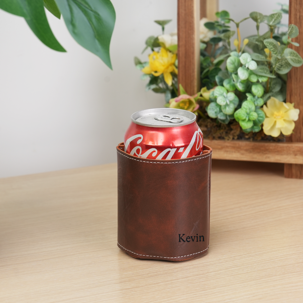 Personalized Groomsmen Can Cooler Holder Engraved Can Cooler Groomsman Gift Ideas