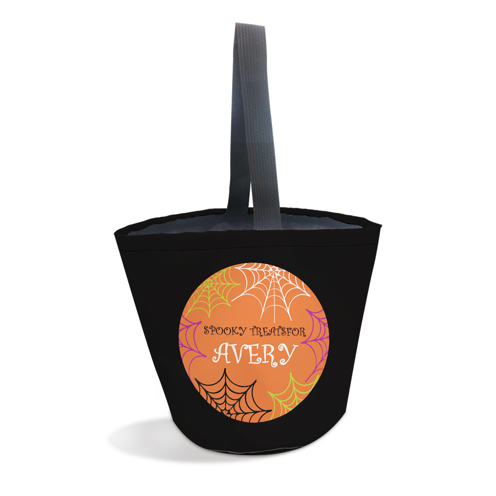 Custom Halloween Trick or Treat Bucket Reusable Goody Bags for Kids Halloween Party Gifts