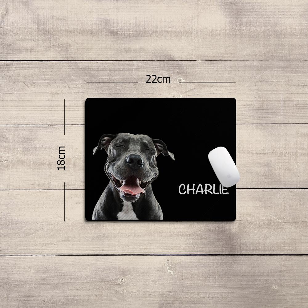 Custom Pet Photo Mouse Pad with Name