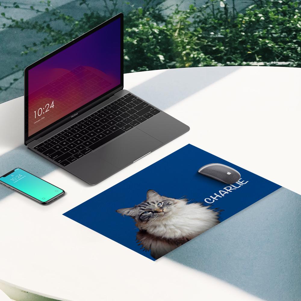 Custom Pet Photo Mouse Pad with Name