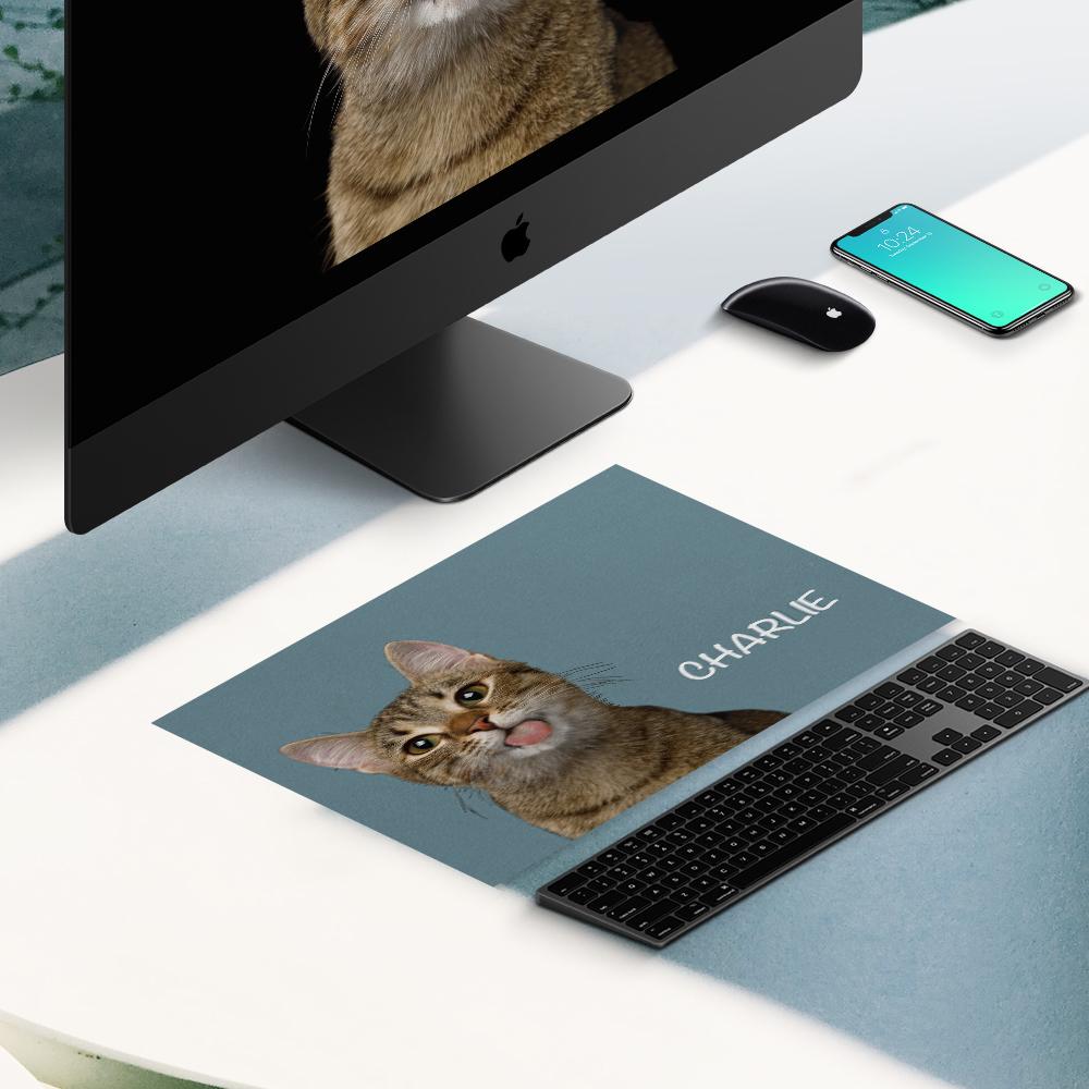 Custom Pet Photo Mouse Pad with Name