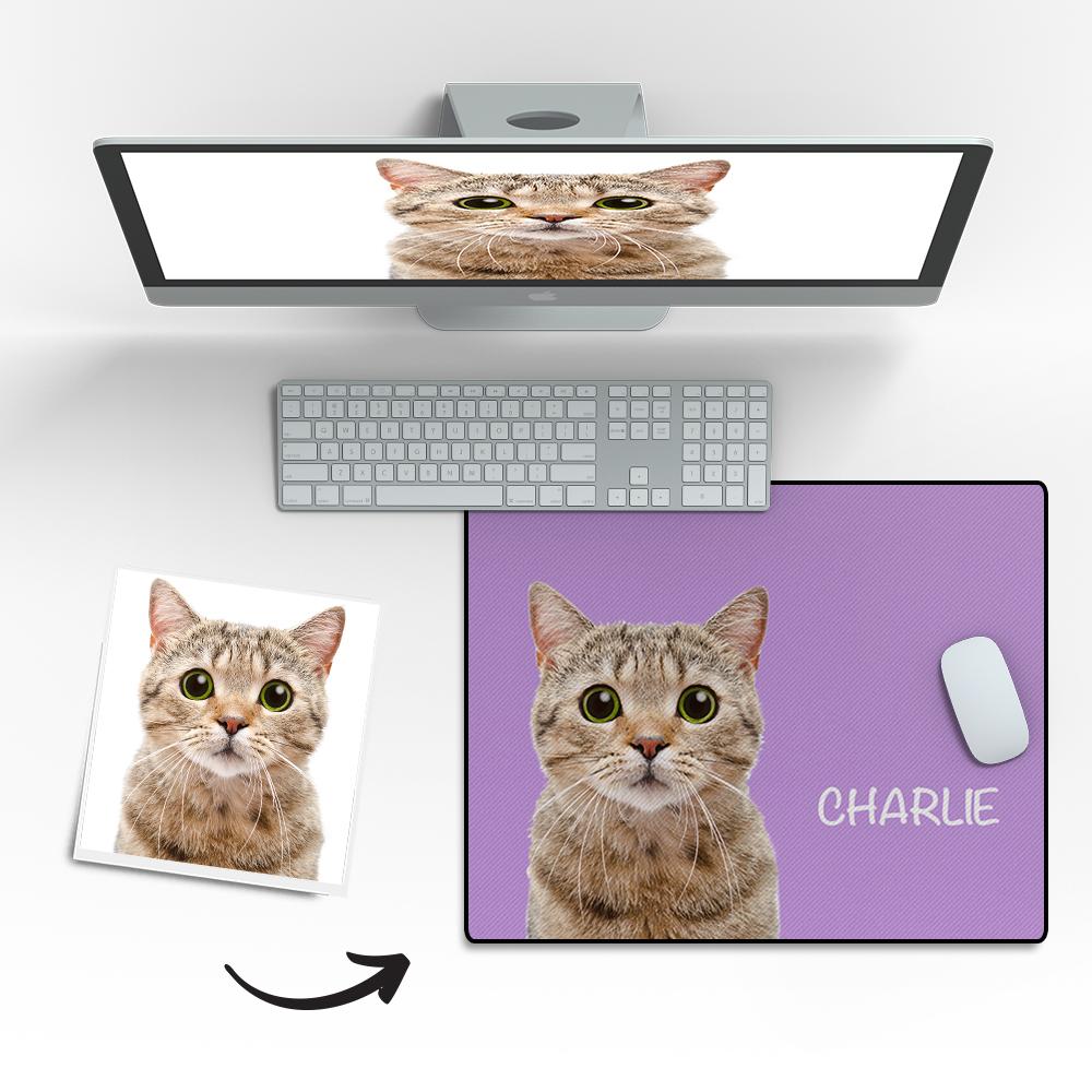 Custom Pet Photo Mouse Pad with Name