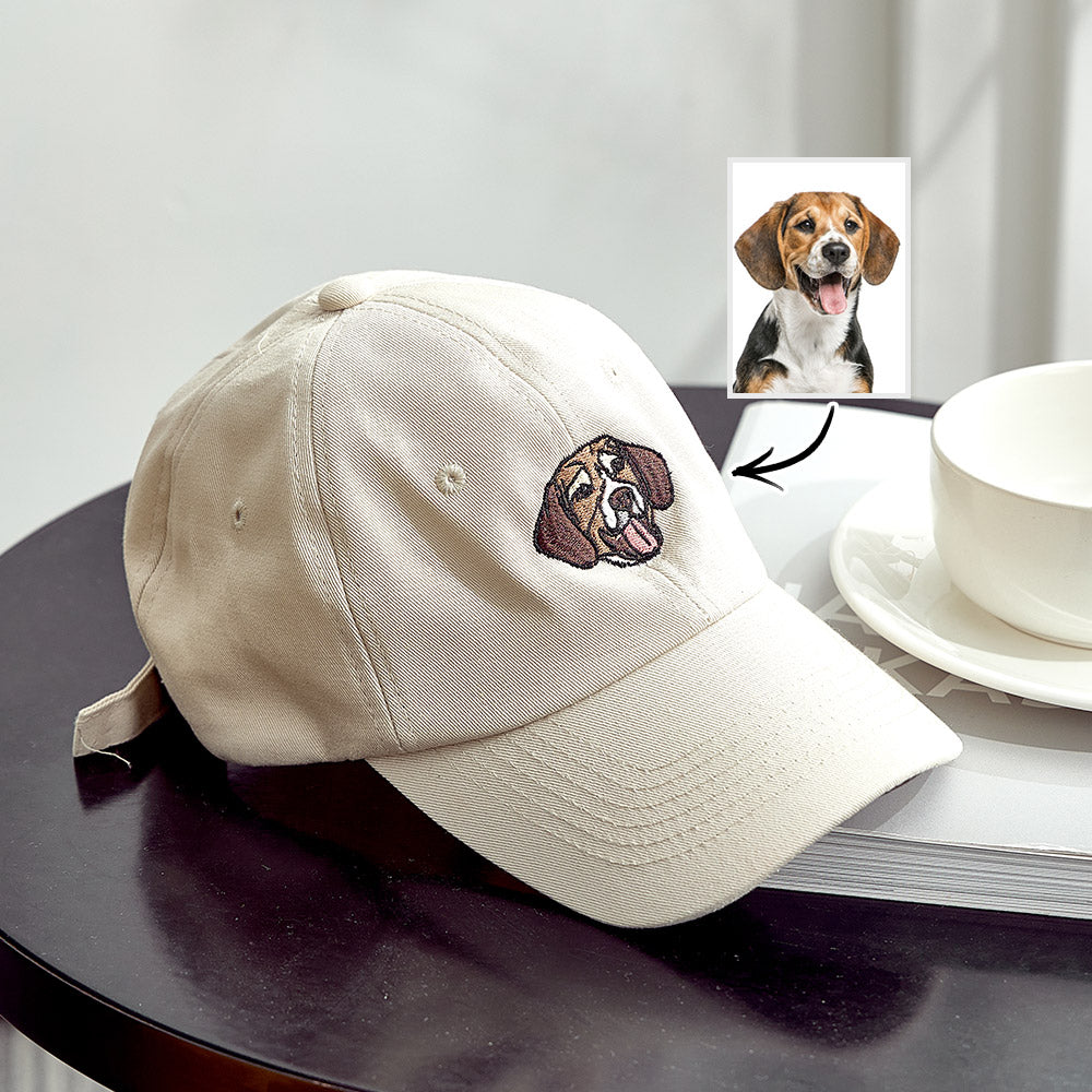 Custom Embroidered Pet Hat Pet Photo Personalized Dog Hat Gift for Pet Lover Back-to-school Gift