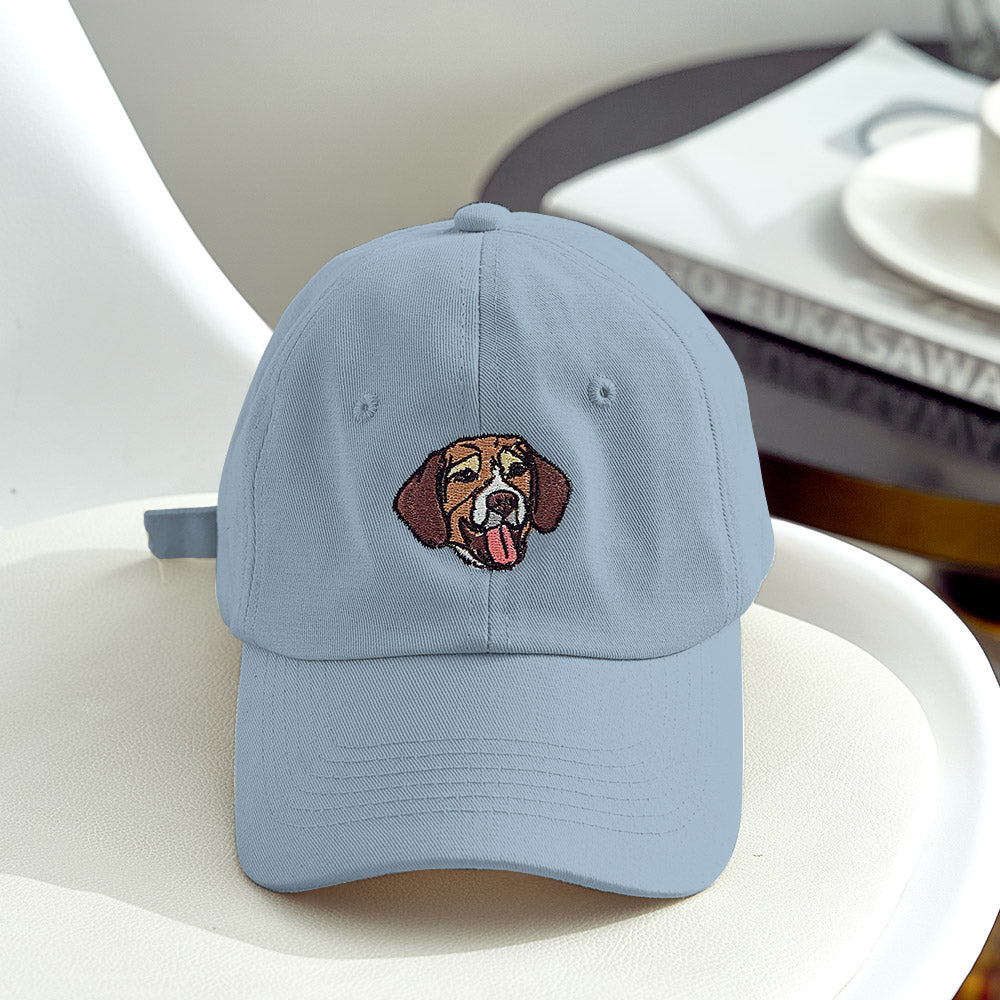 Custom Embroidered Pet Hat Pet Photo Personalized Dog Hat Gift for Pet Lover Back-to-school Gift