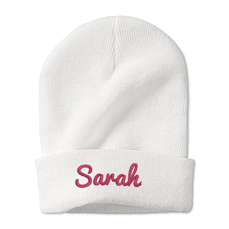 Custom Embroidered Beanie Personalized Winter Hat - 8 Colors