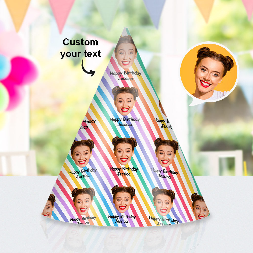 Personalized Face Party Hats Funny Birthday Hats Party Decorations Supplies for Adults and Kids