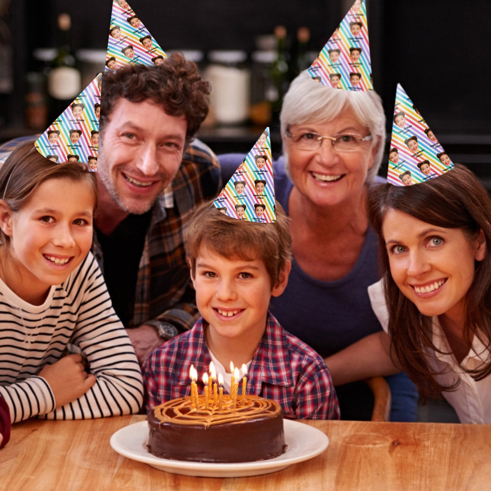 Personalized Face Party Hats Funny Birthday Hats Party Decorations Supplies for Adults and Kids