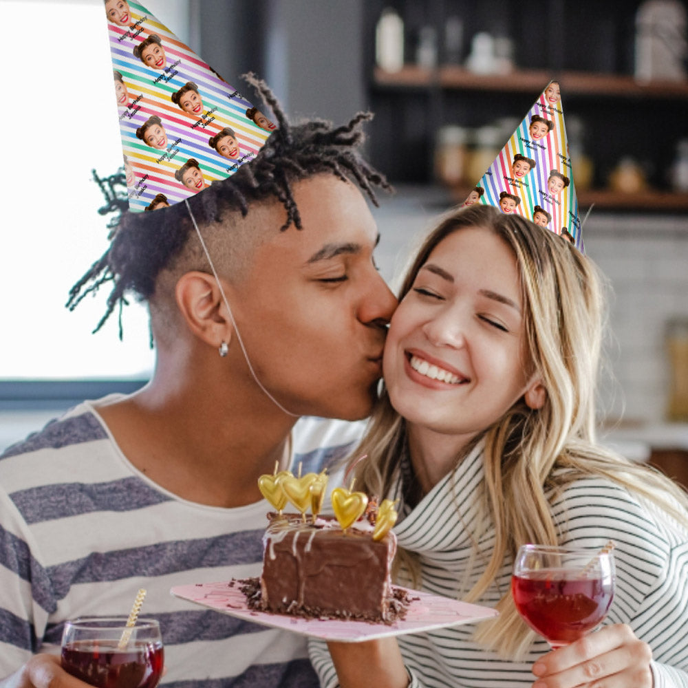 Personalized Face Party Hats Funny Birthday Hats Party Decorations Supplies for Adults and Kids