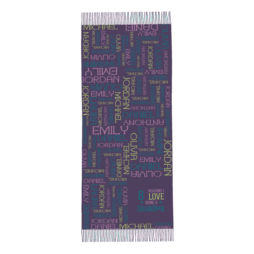 Custom Name Scarf Unisex Winter Scarf - 4 Colors