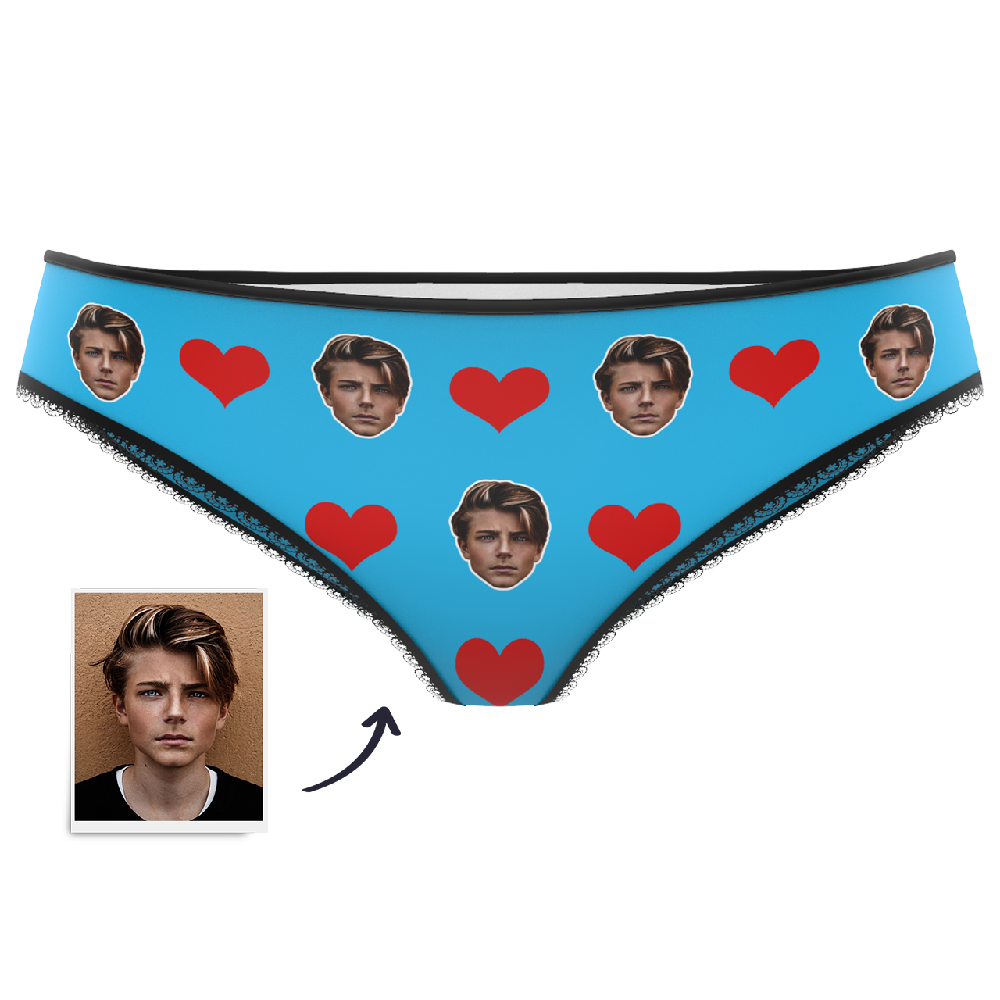 Valentine's Day Gift Heart - Custom Face Panties Underwear