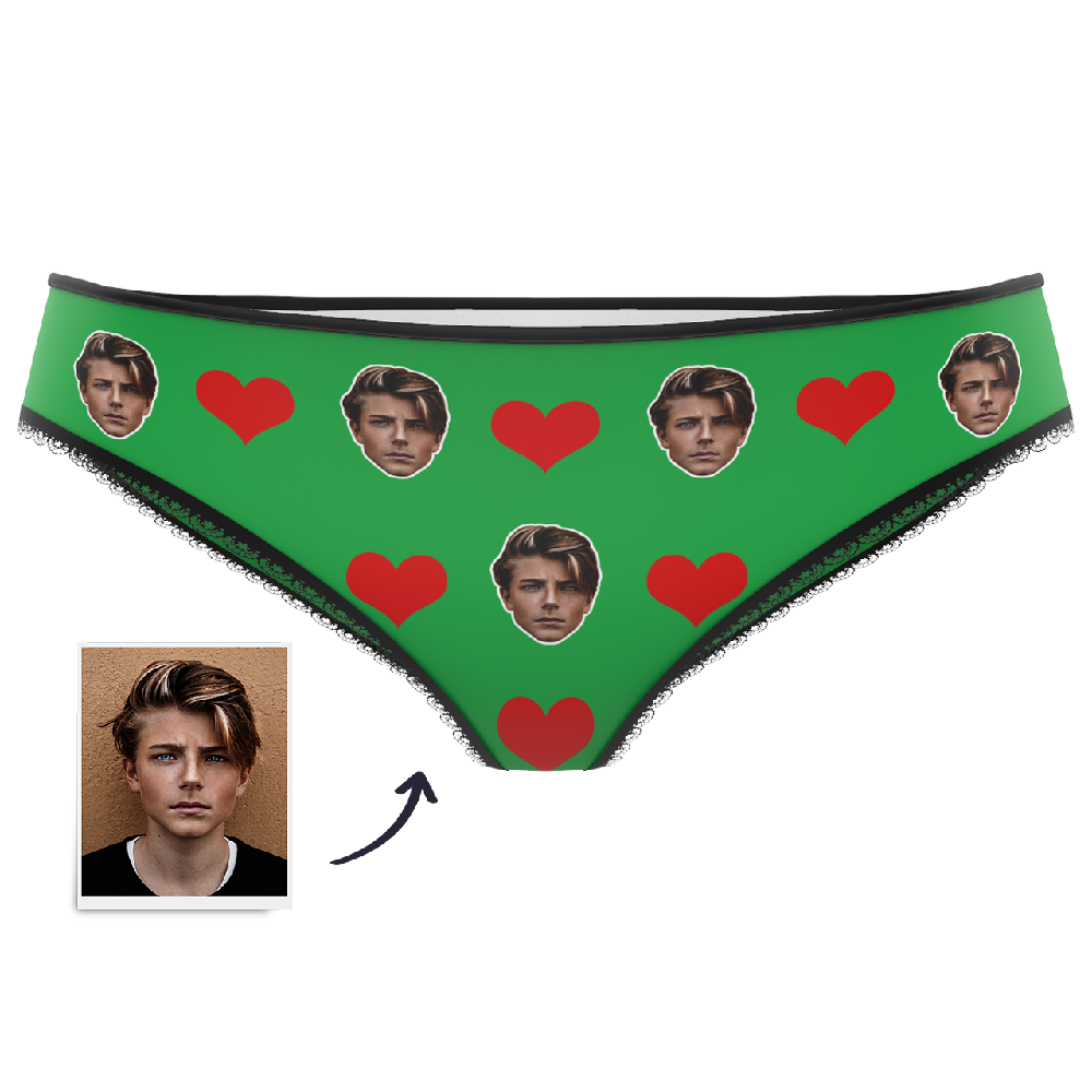 Valentine's Day Gift Heart - Custom Face Panties Underwear