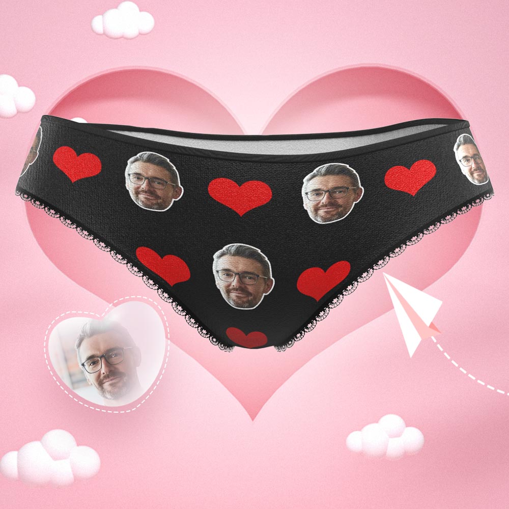 Valentine's Day Gift Heart - Custom Face Panties Underwear