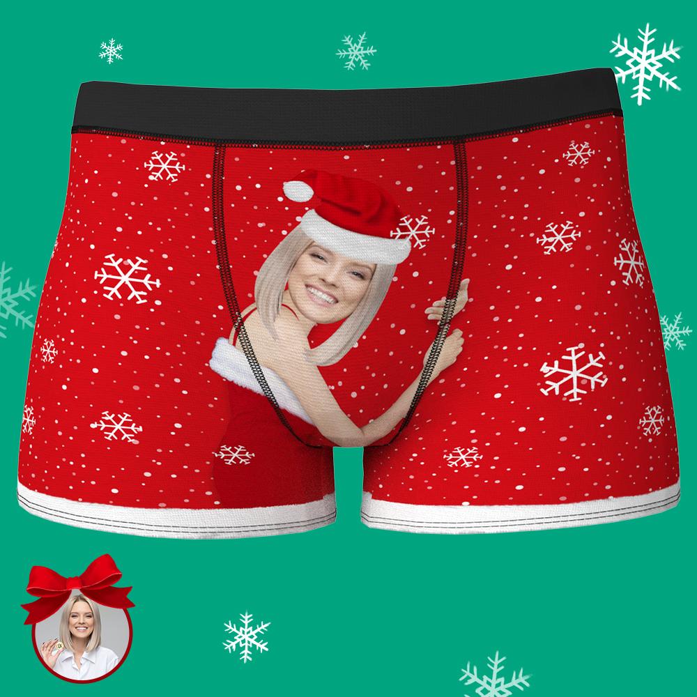 Custom Face Christmas Underwear Men's Boxers Briefs