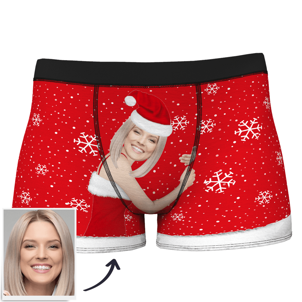 Custom Face Christmas Underwear Men's Boxers Briefs