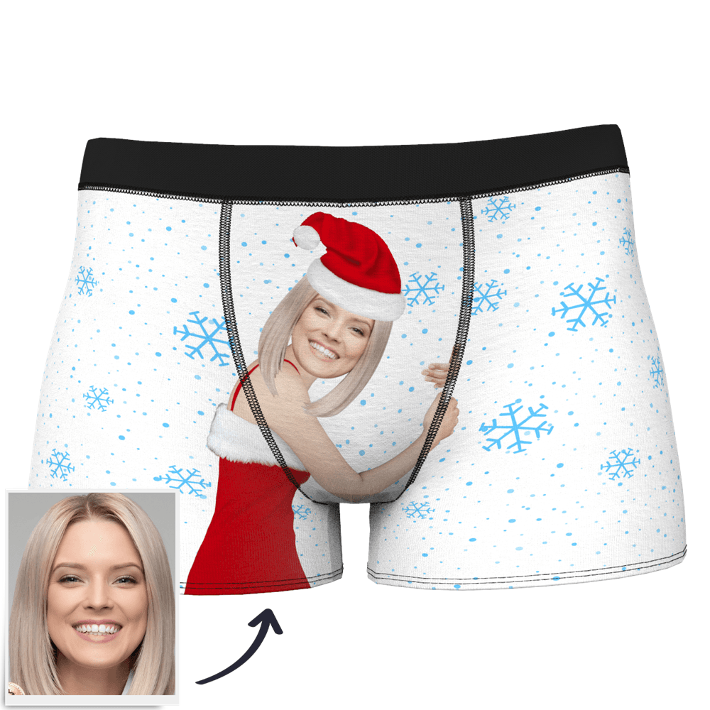 Custom Face Christmas Underwear Men's Boxers Briefs