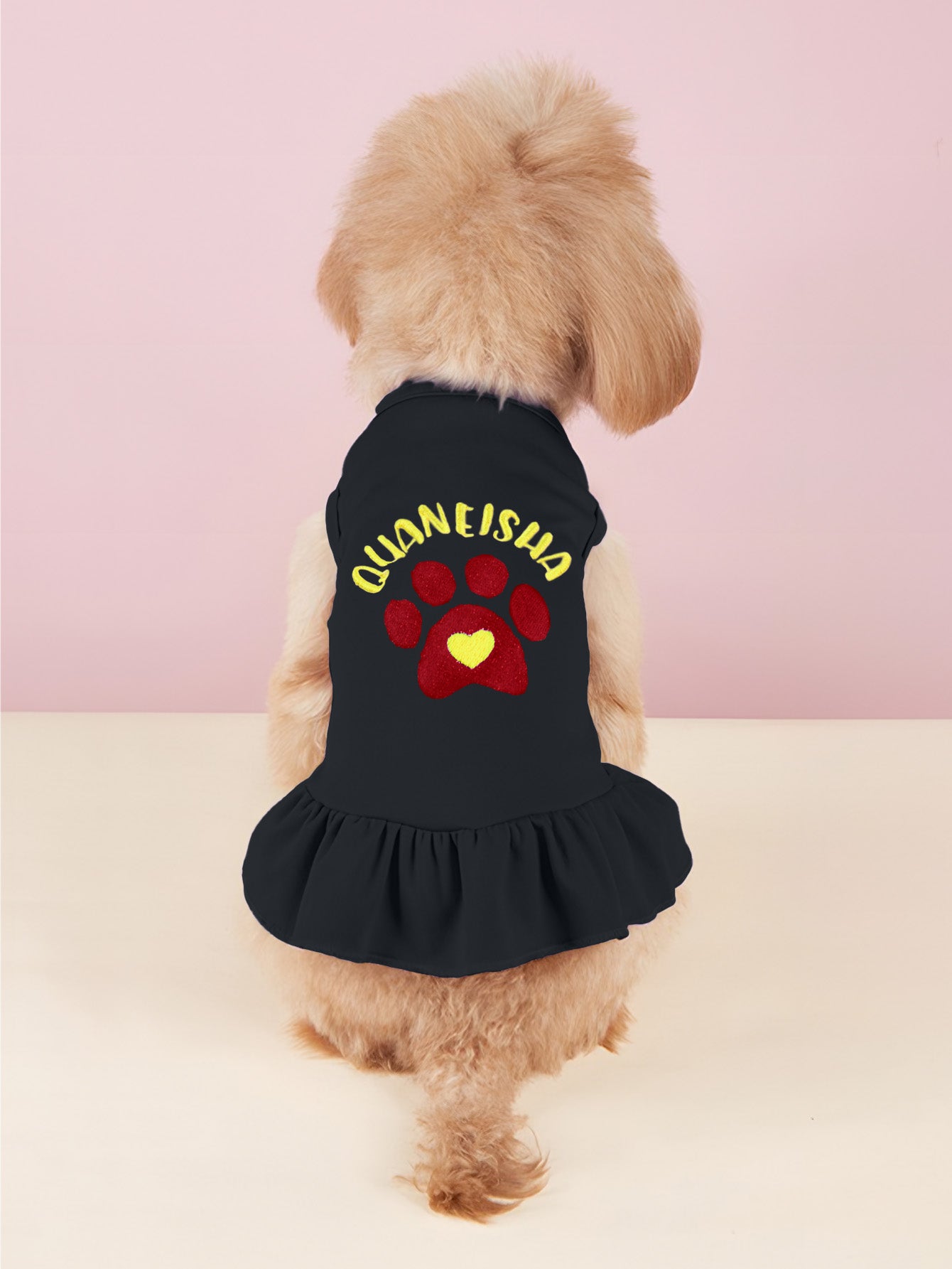 Personalized Dog & Cat Dresses Fun Embroidery Design with Pet Name Gift for Pet Lover