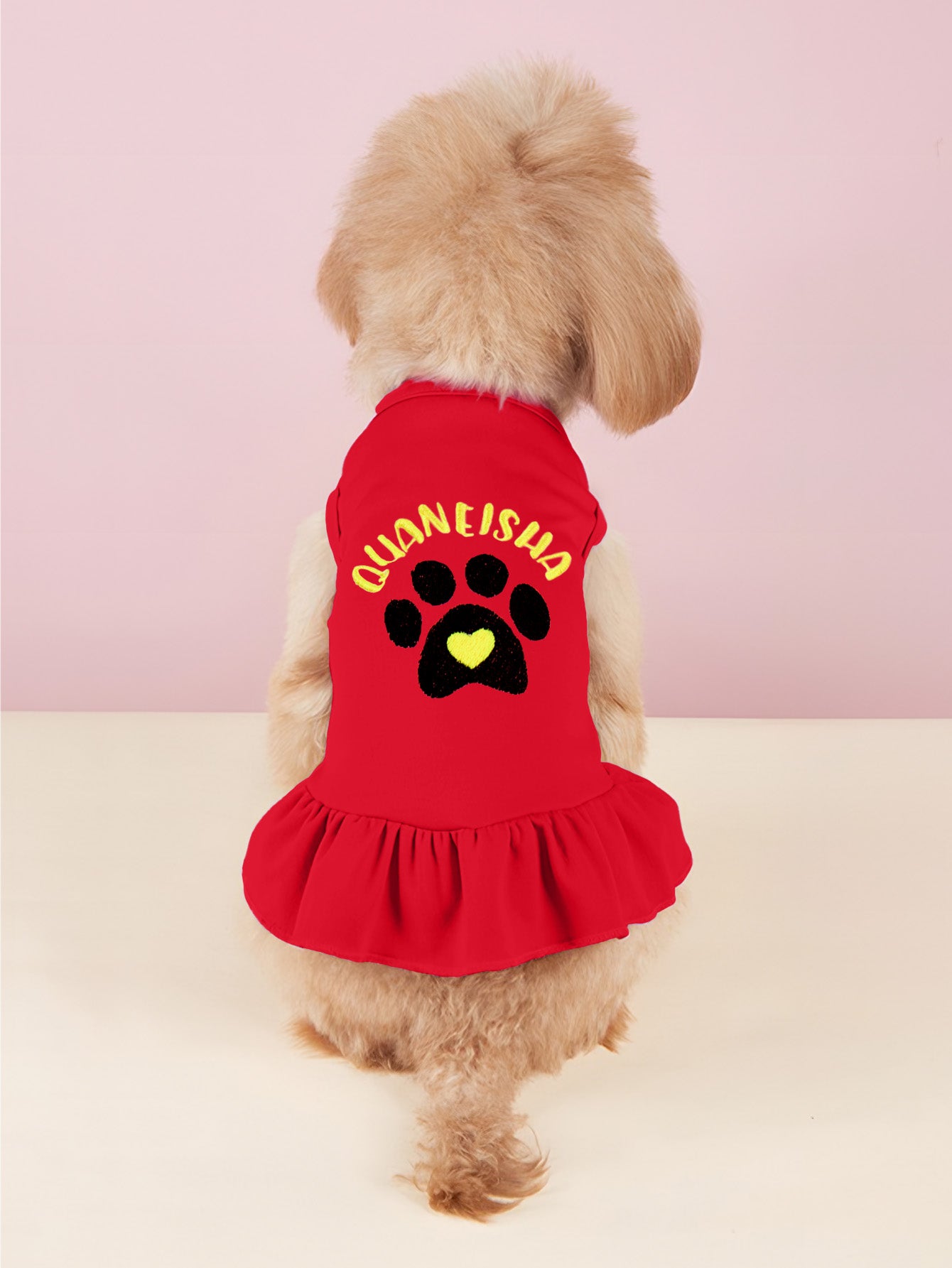 Personalized Dog & Cat Dresses Fun Embroidery Design with Pet Name Gift for Pet Lover