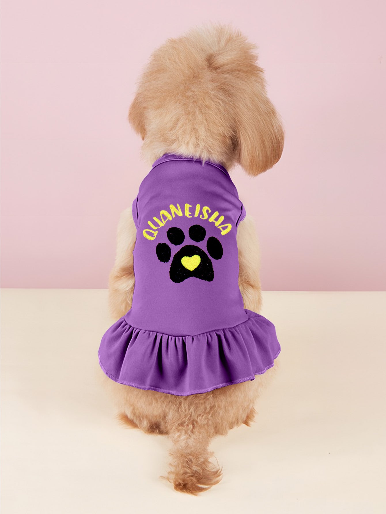 Personalized Dog & Cat Dresses Fun Embroidery Design with Pet Name Gift for Pet Lover