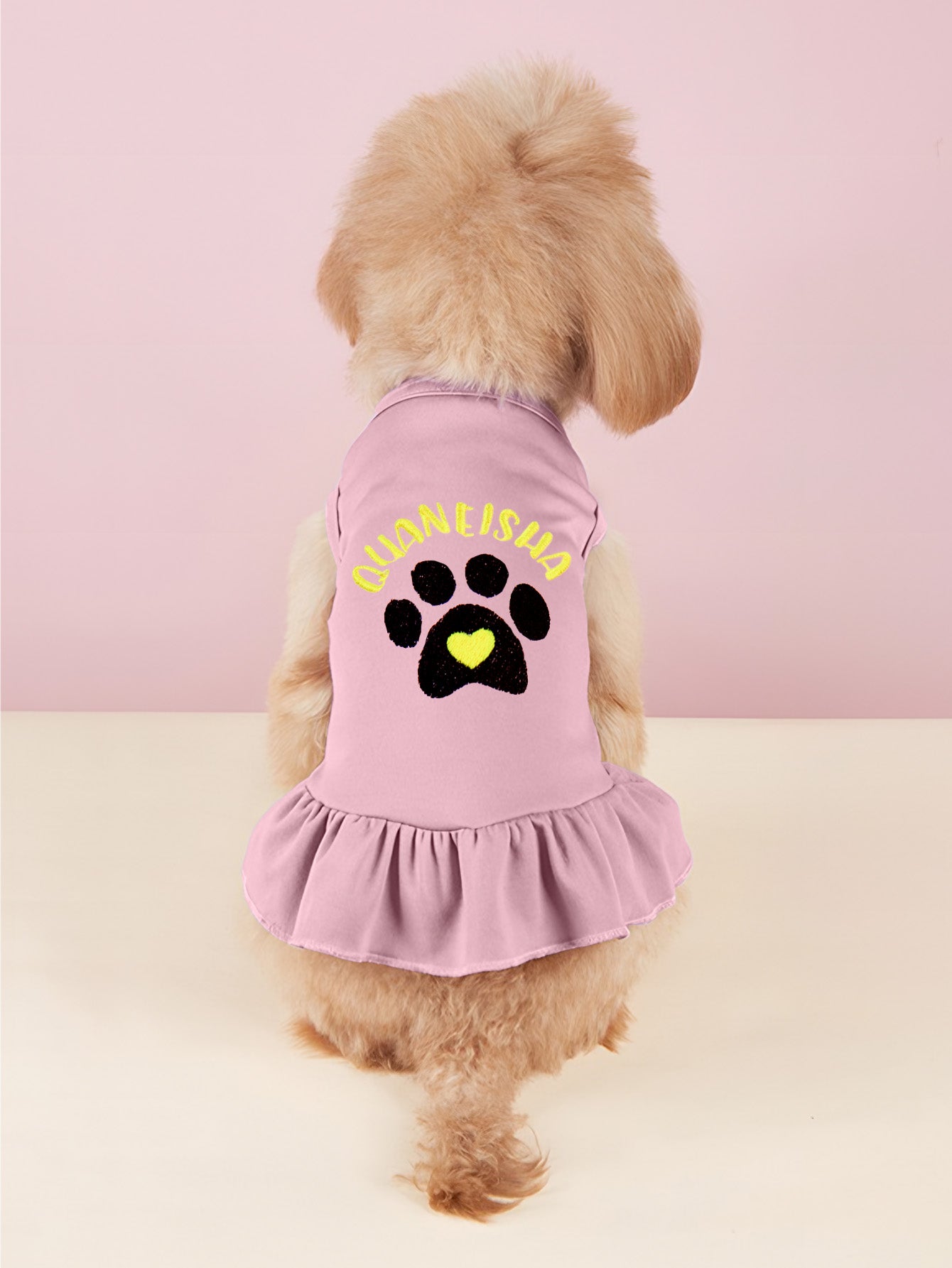 Personalized Dog & Cat Dresses Fun Embroidery Design with Pet Name Gift for Pet Lover