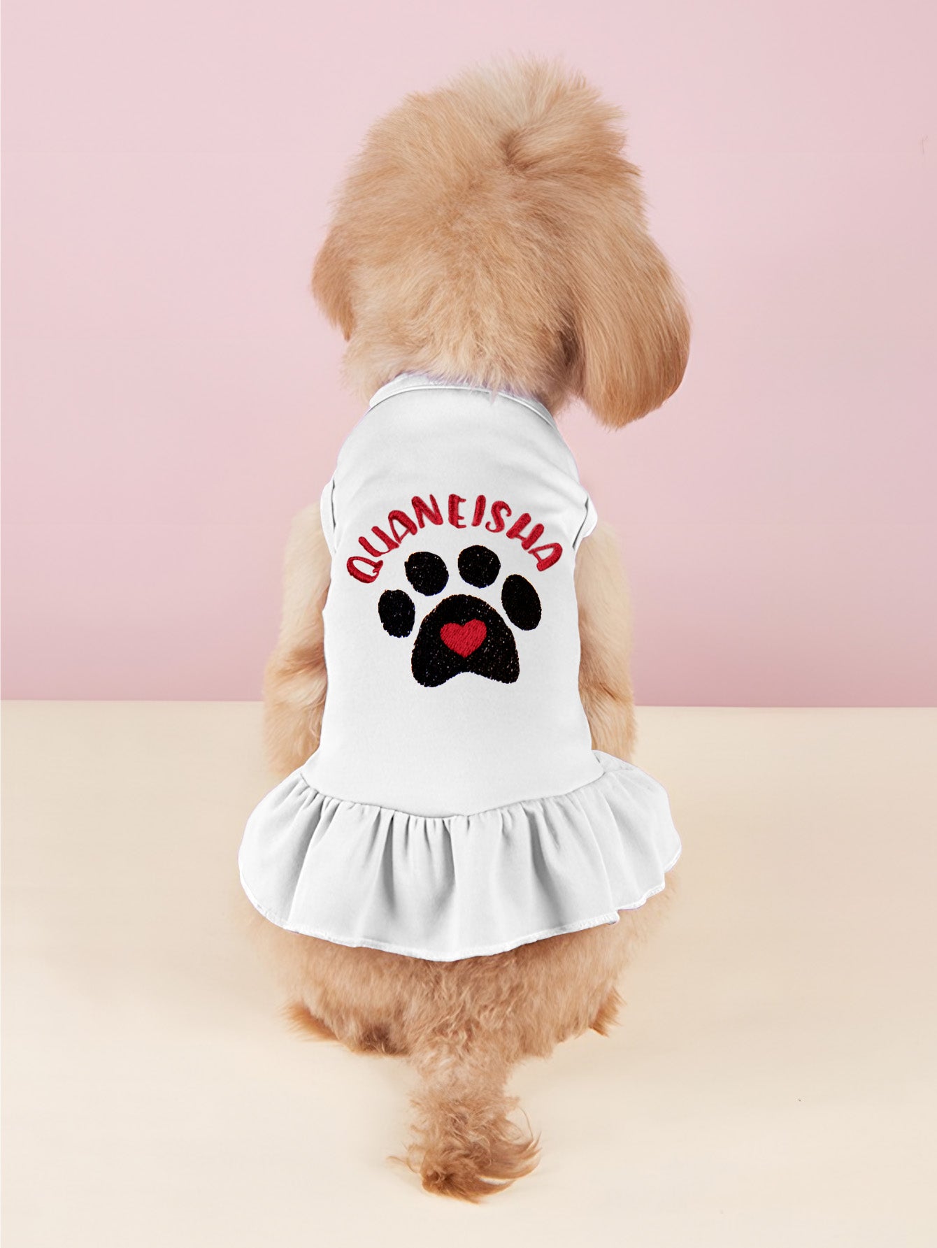 Personalized Dog & Cat Dresses Fun Embroidery Design with Pet Name Gift for Pet Lover